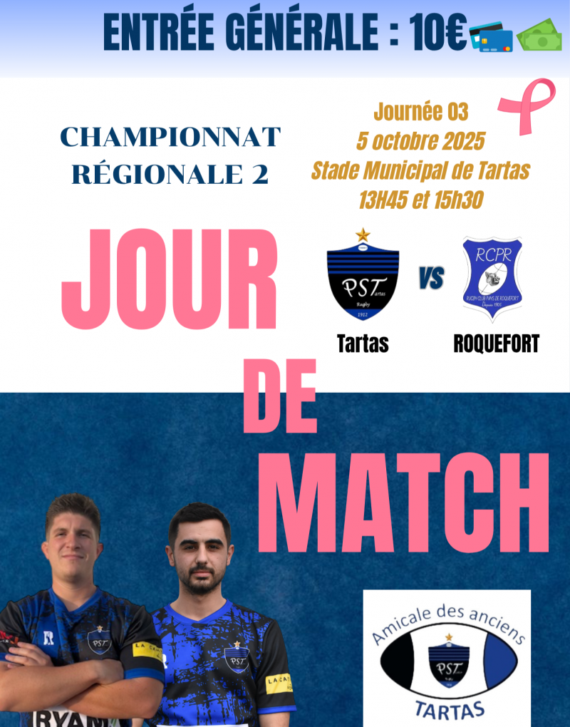 Affiche Matchs de Rugby PST Rugby vs Roquefort.png